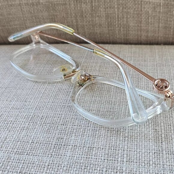 Michael Kors Women Glasses/Eyeglasses Clear/Gold Tone CAPTIVA MK4054 Eyewear - Picture 4 of 11